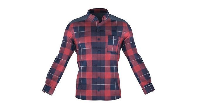Men Shirt 01 Low-poly 3D model