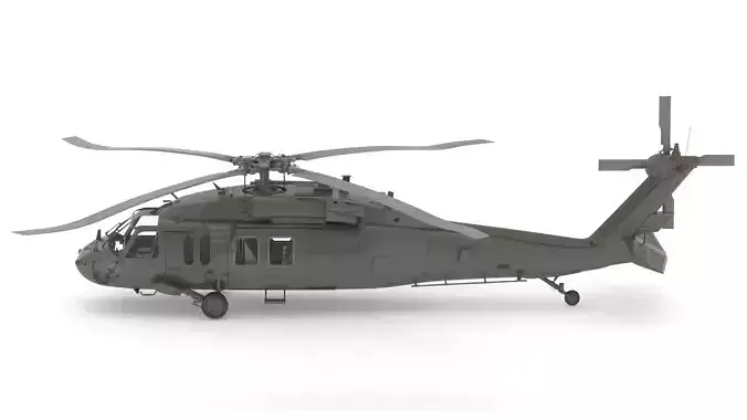 Sikorsky UH-60 Black Hawk Low-poly 3D model