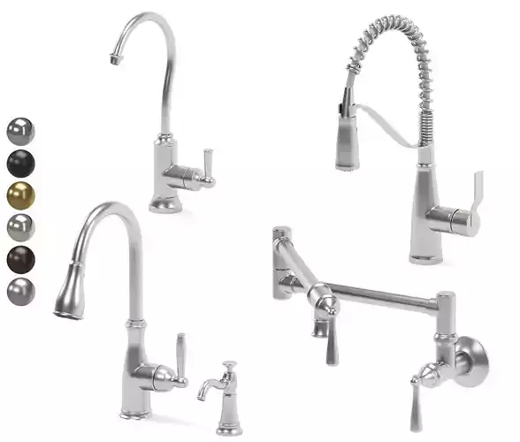 MOEN kitchen faucets collection 04 3D model