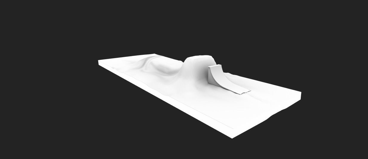 SLOPE RUNOFF JUMP Low-poly 3D model_7