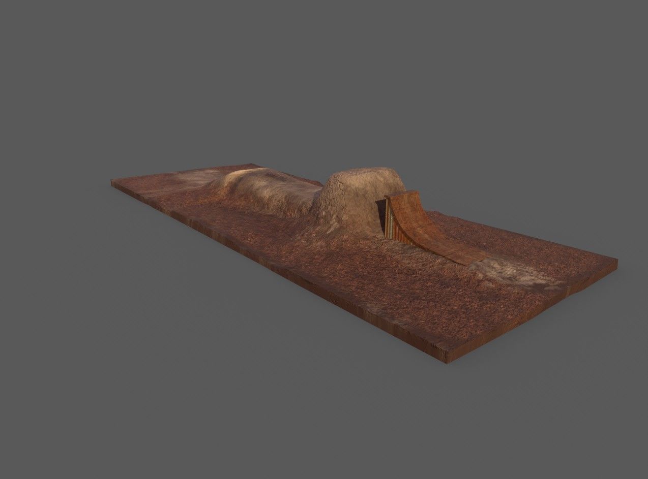 SLOPE RUNOFF JUMP Low-poly 3D model_4