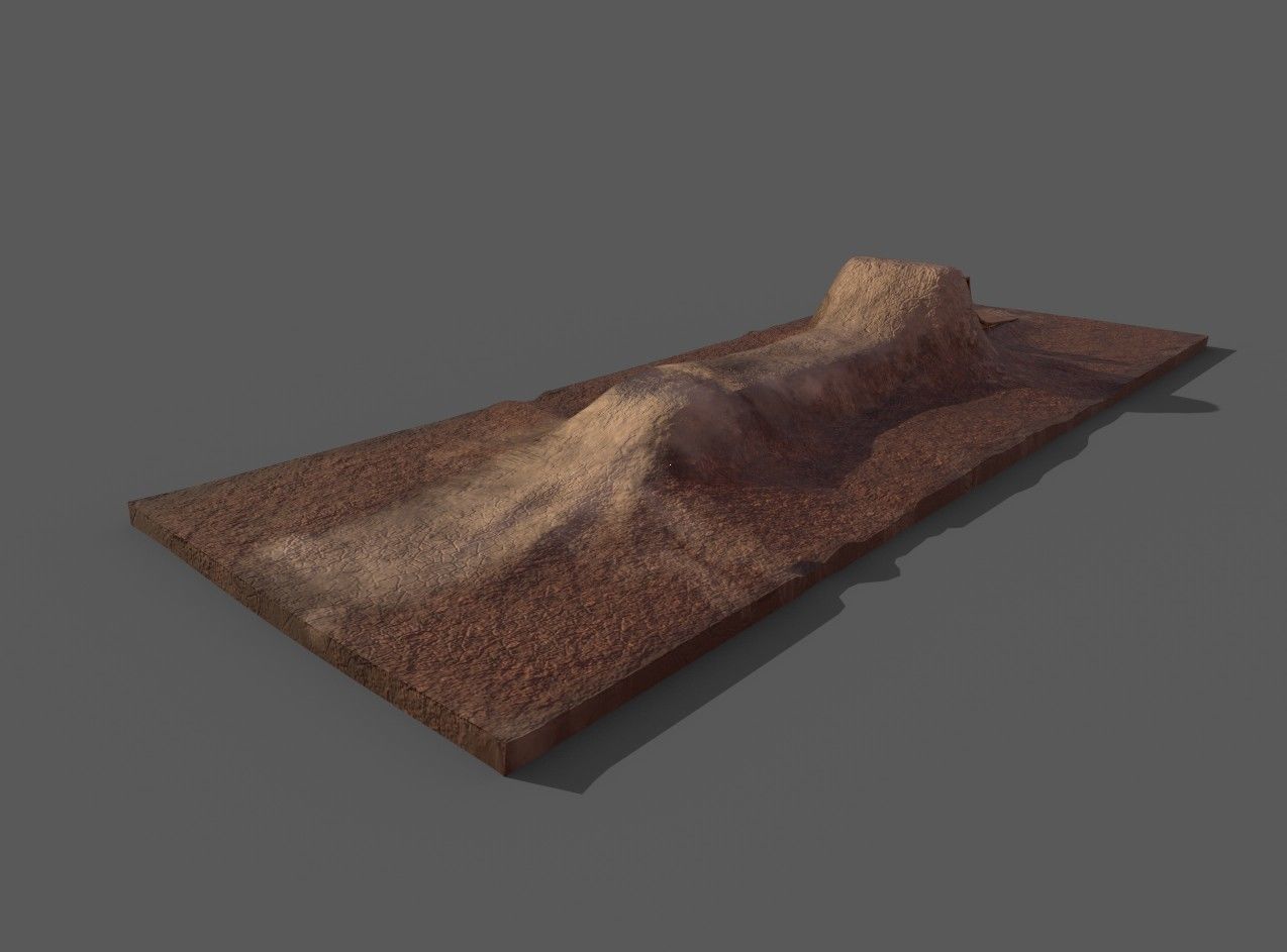 SLOPE RUNOFF JUMP Low-poly 3D model_5