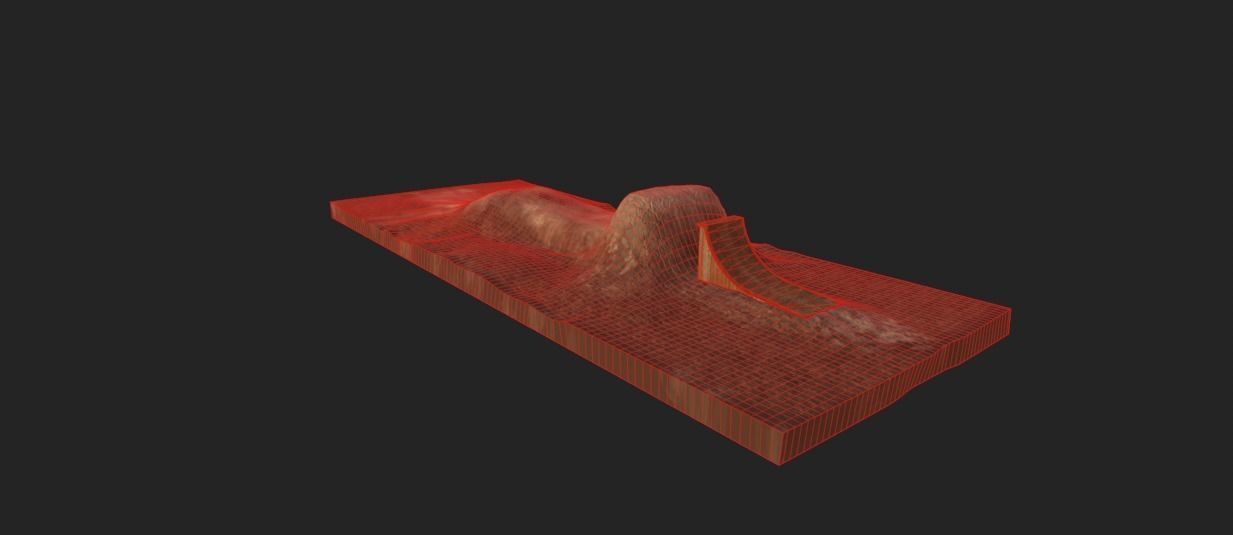 SLOPE RUNOFF JUMP Low-poly 3D model_13
