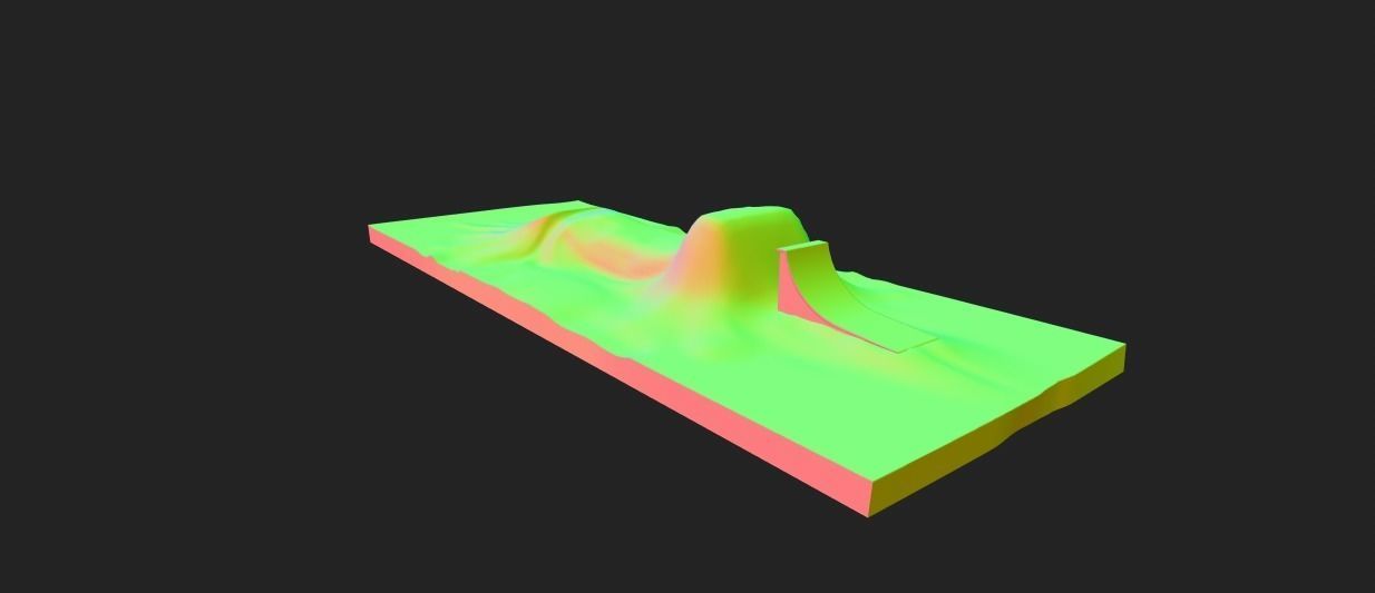 SLOPE RUNOFF JUMP Low-poly 3D model_10