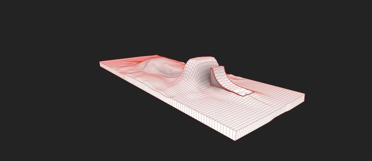 SLOPE RUNOFF JUMP Low-poly 3D model_12