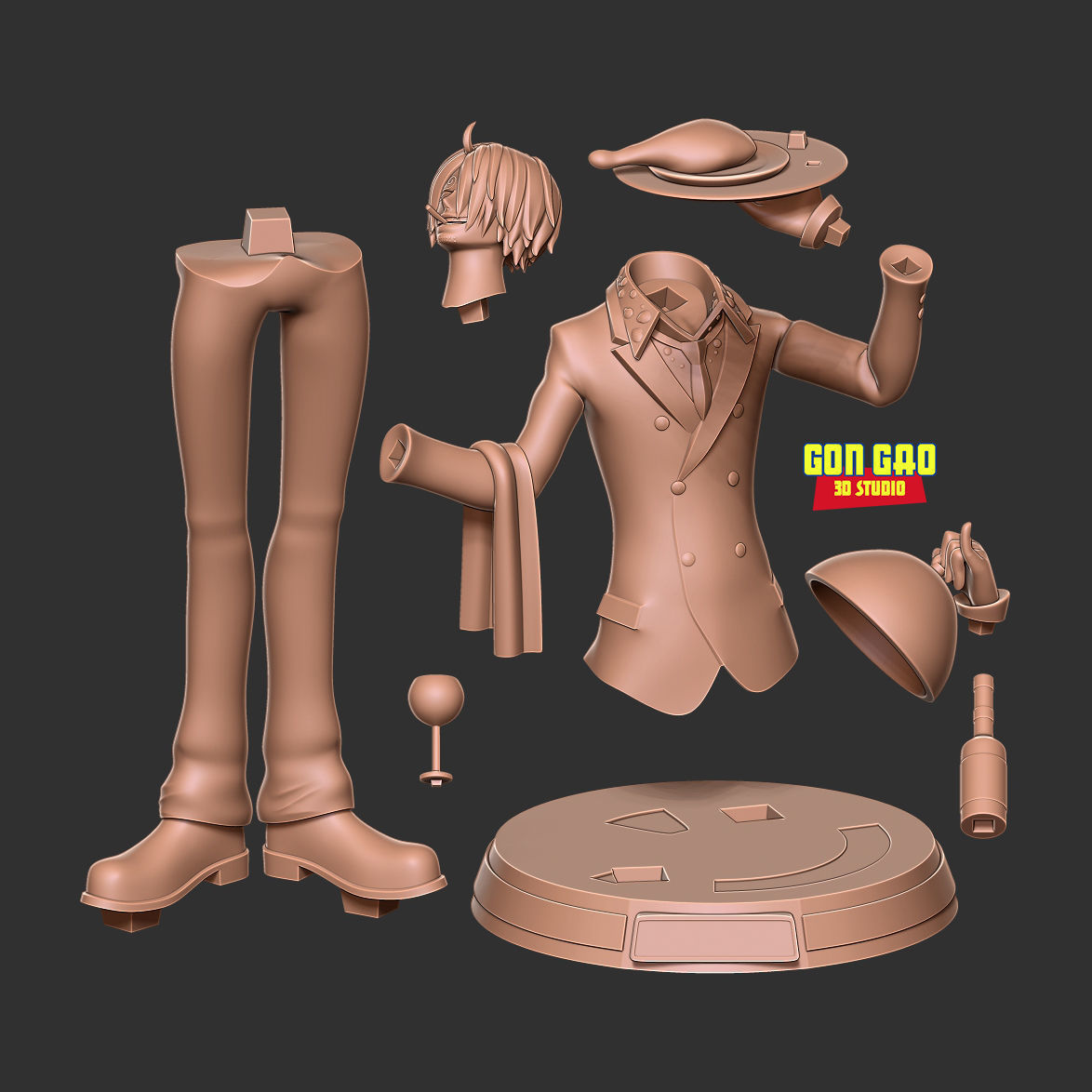 Sanji - One Piece Fanart 3D print model_2