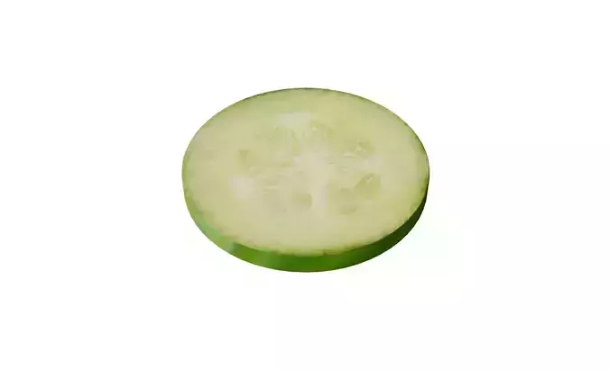 Prop13 A Slice of Cucumber Low-poly 3D model