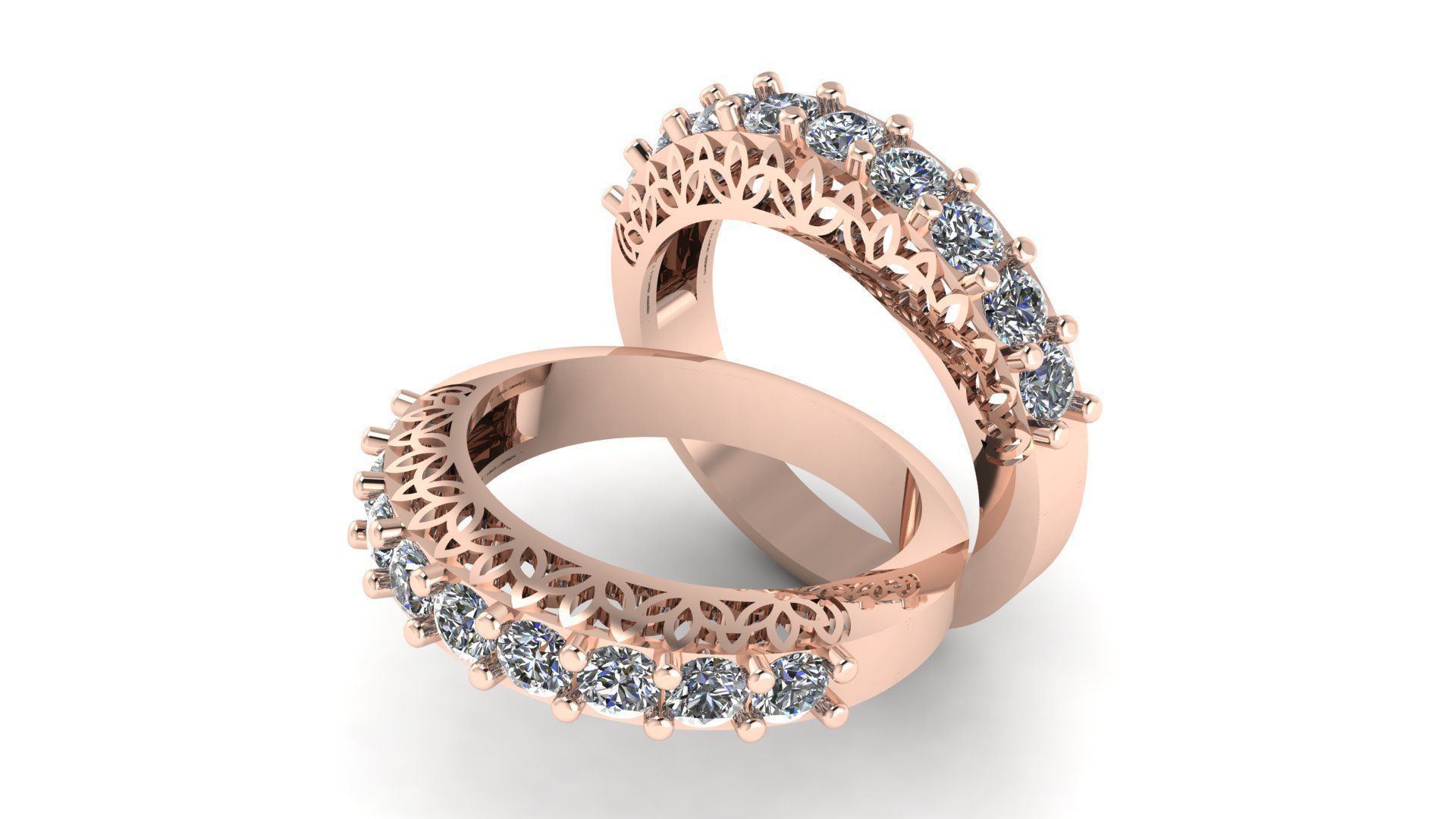 Designer Diamond Band 3D print model_2