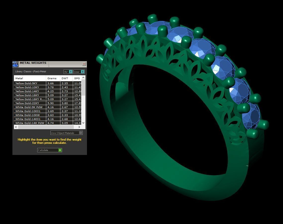 Designer Diamond Band 3D print model_18