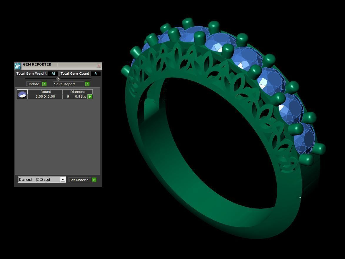 Designer Diamond Band 3D print model_19