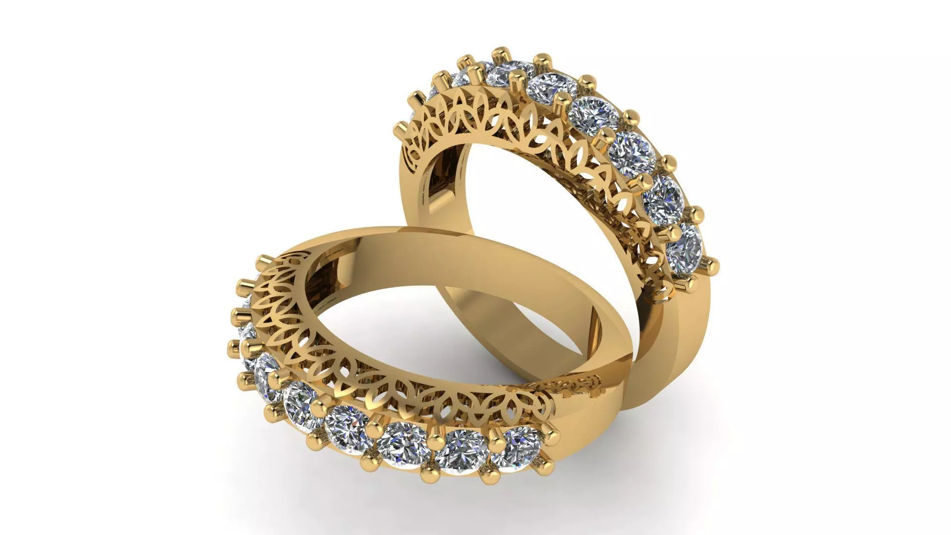 Designer Diamond Band 3D print model_0