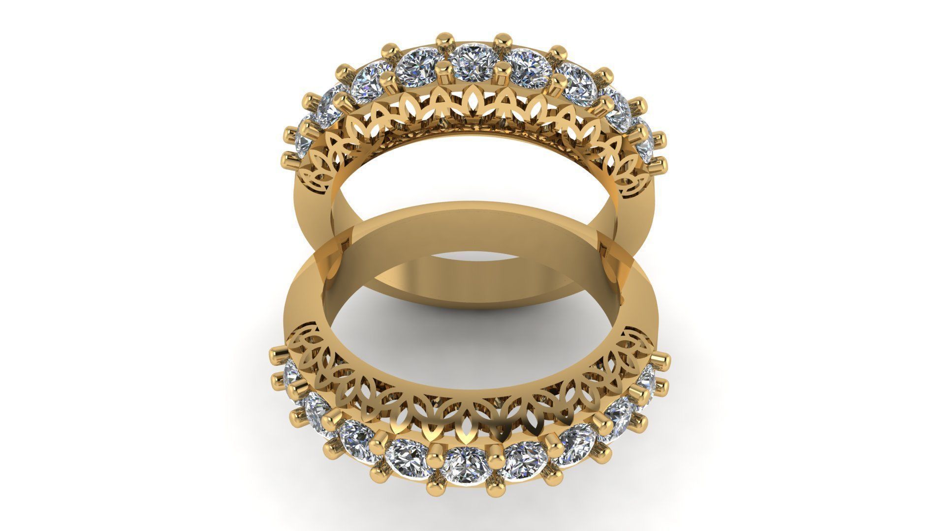 Designer Diamond Band 3D print model_3