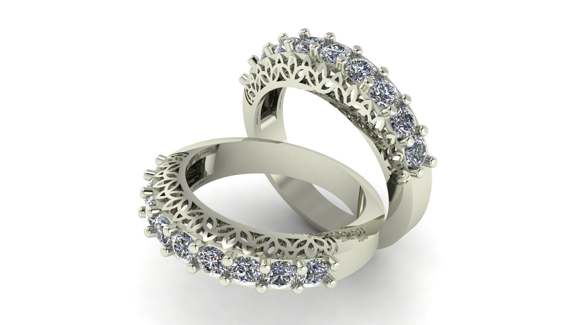 Designer Diamond Band 3D print model_1