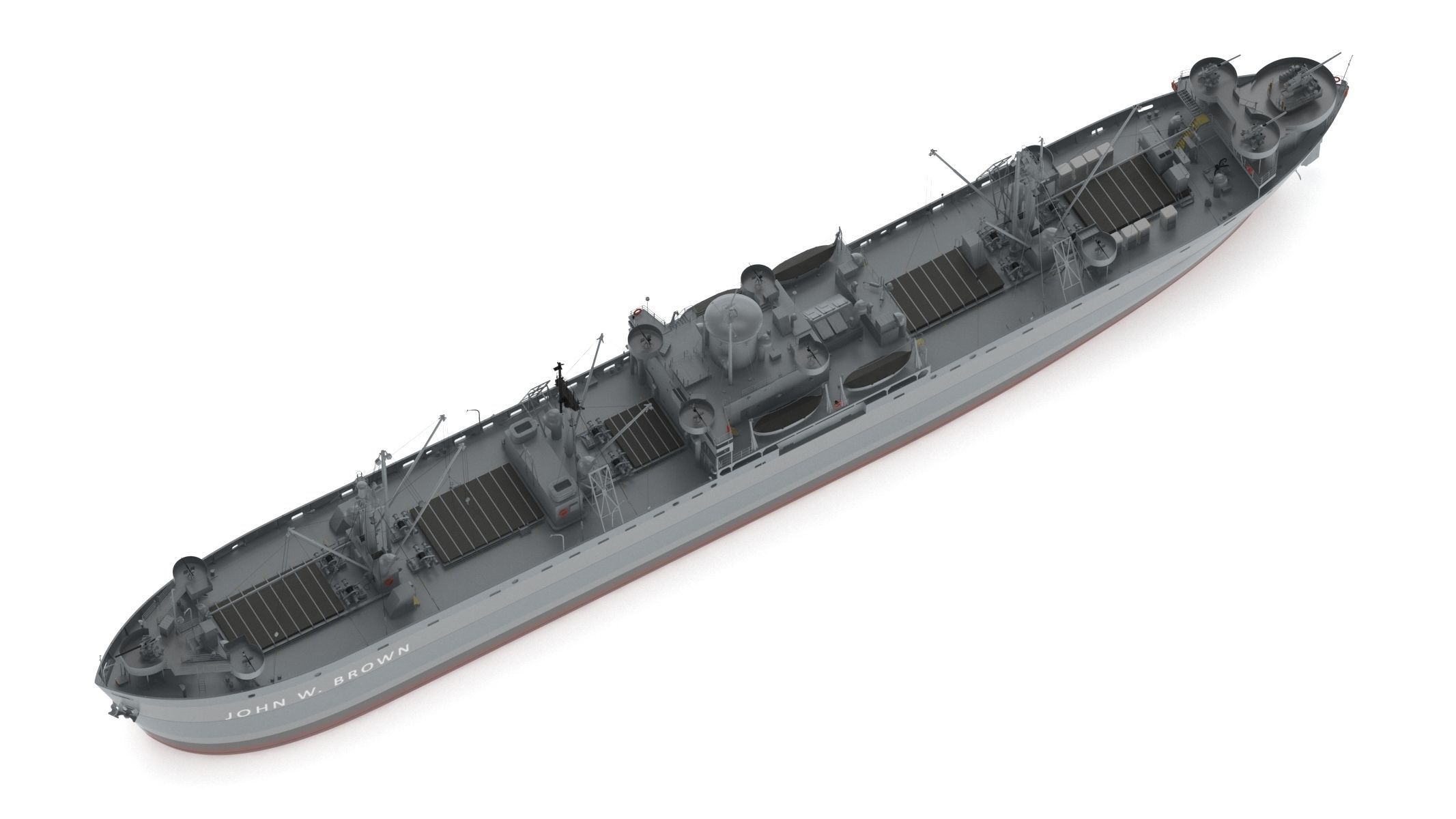SS John W Brown 3D model_8