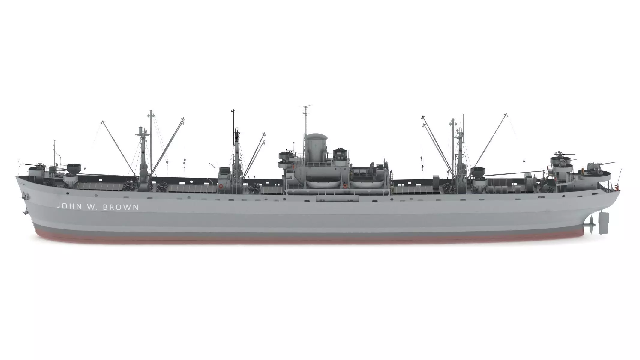 SS John W Brown 3D model_0