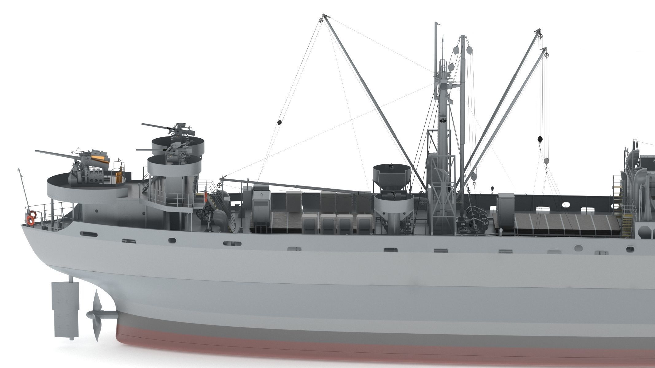 SS John W Brown 3D model_14