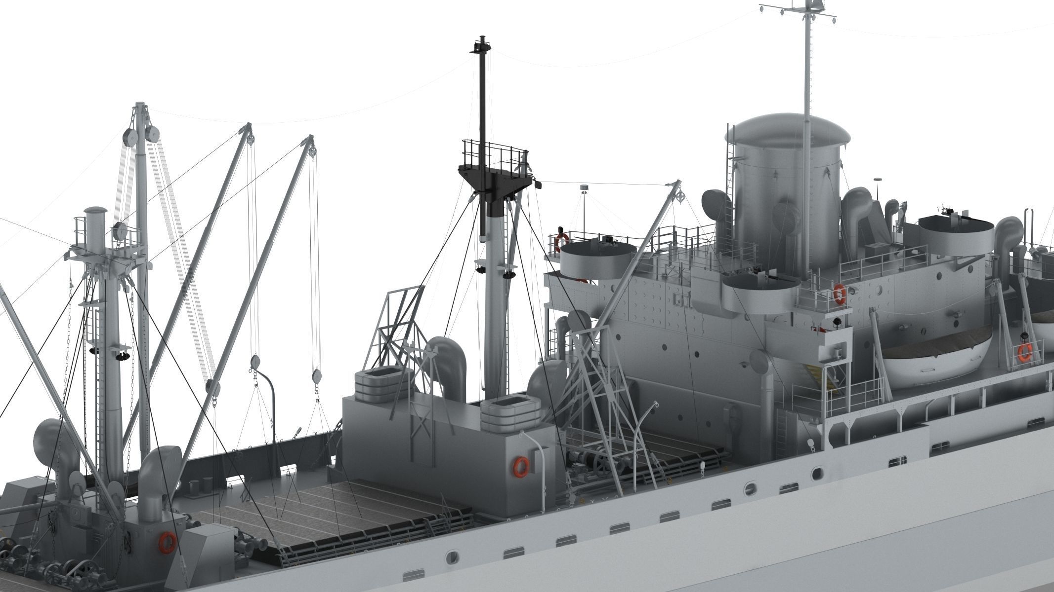 SS John W Brown 3D model_11