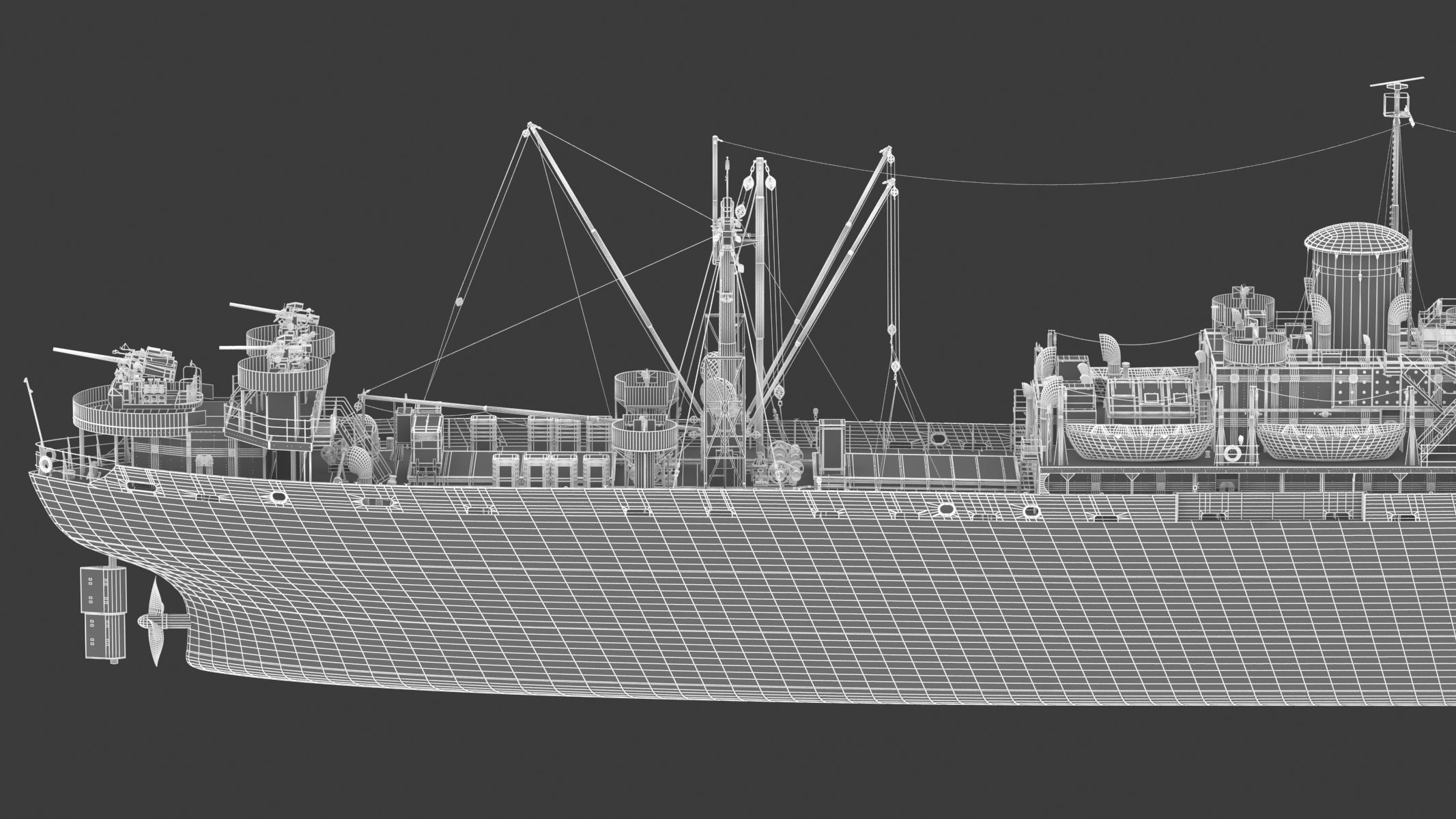 SS John W Brown 3D model_34