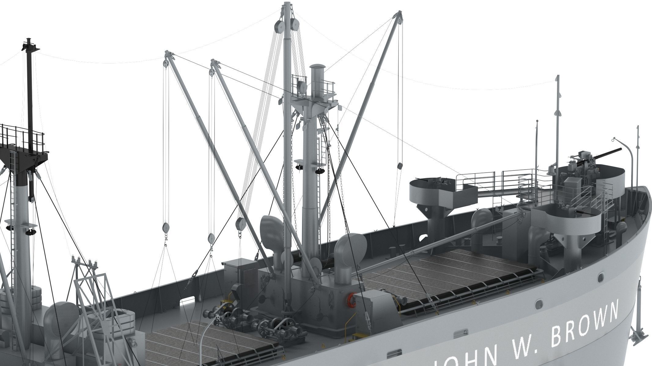 SS John W Brown 3D model_15