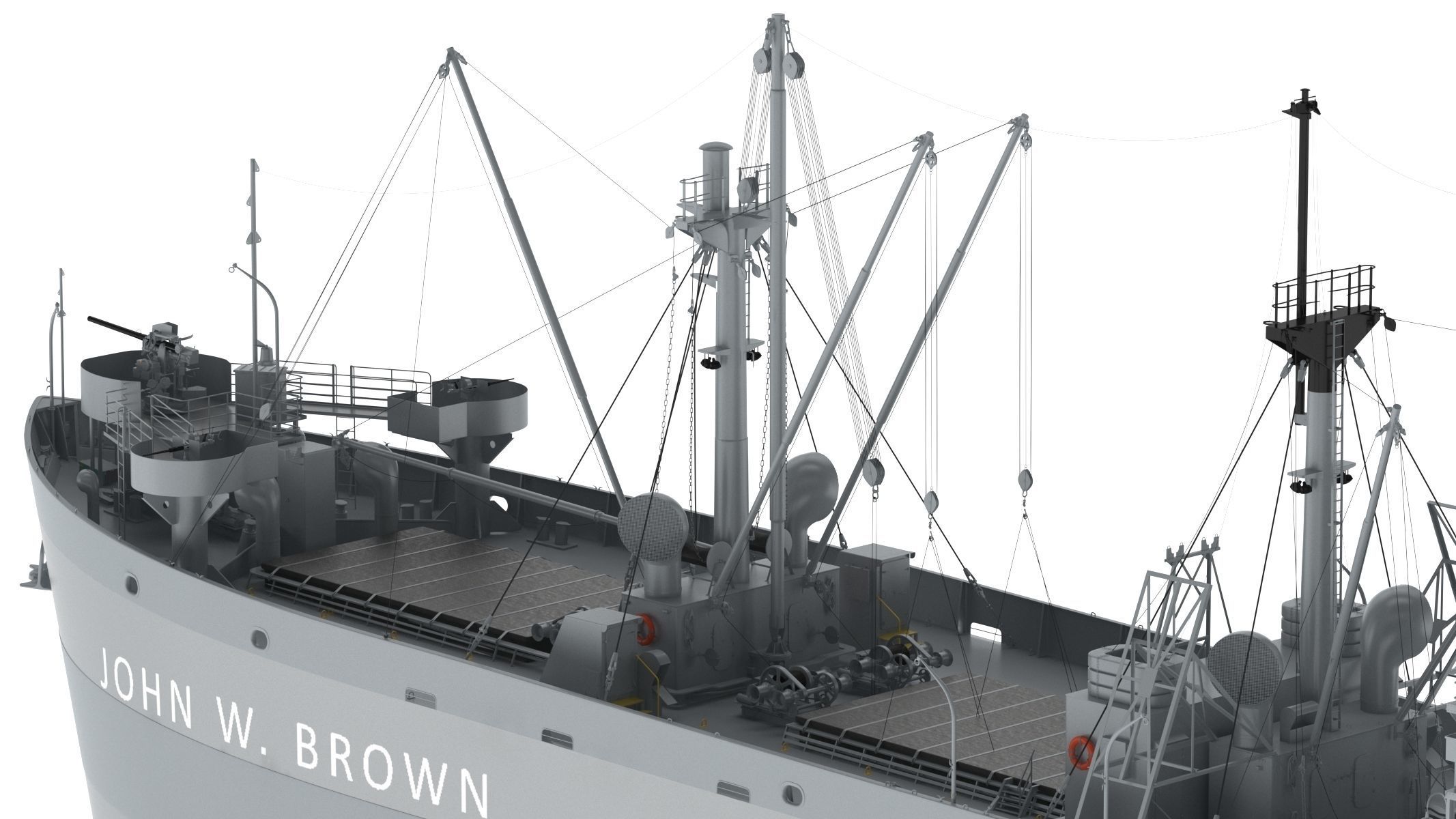 SS John W Brown 3D model_19