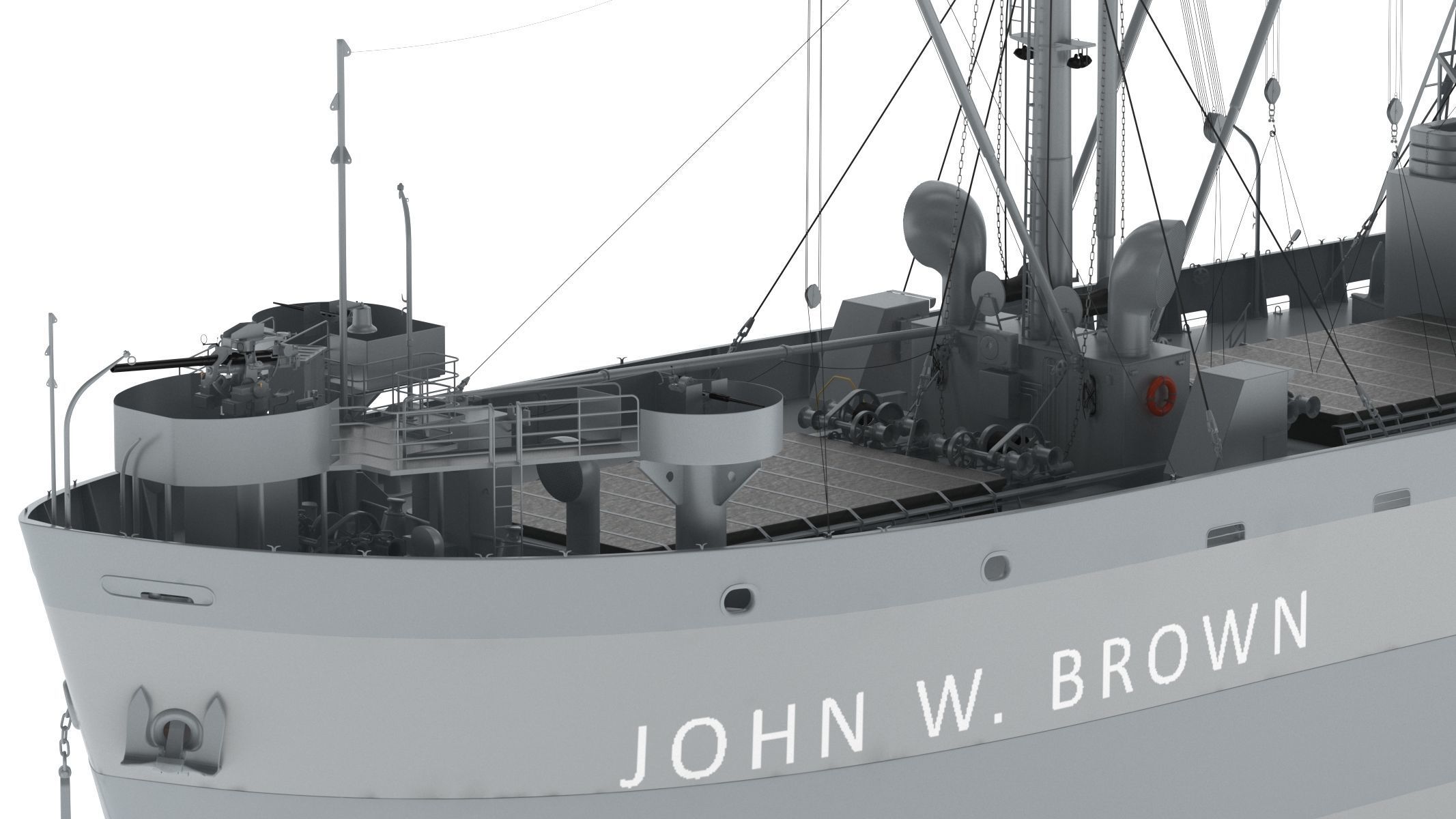 SS John W Brown 3D model_18