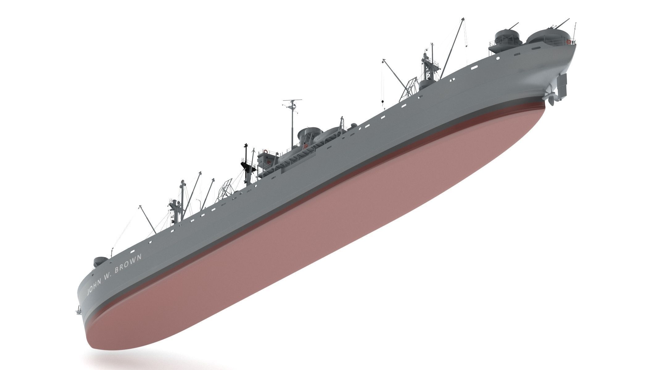 SS John W Brown 3D model_9