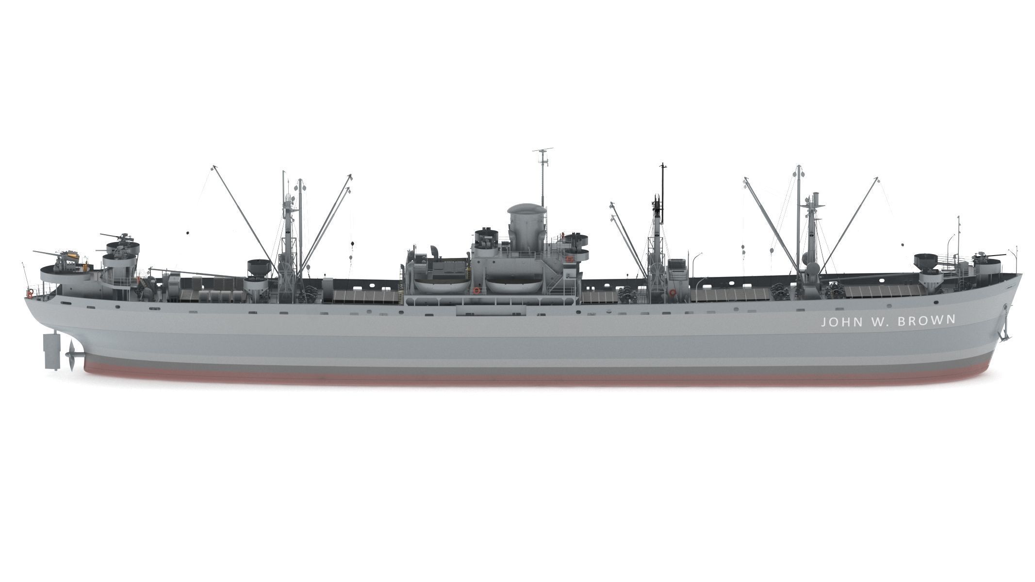 SS John W Brown 3D model_4