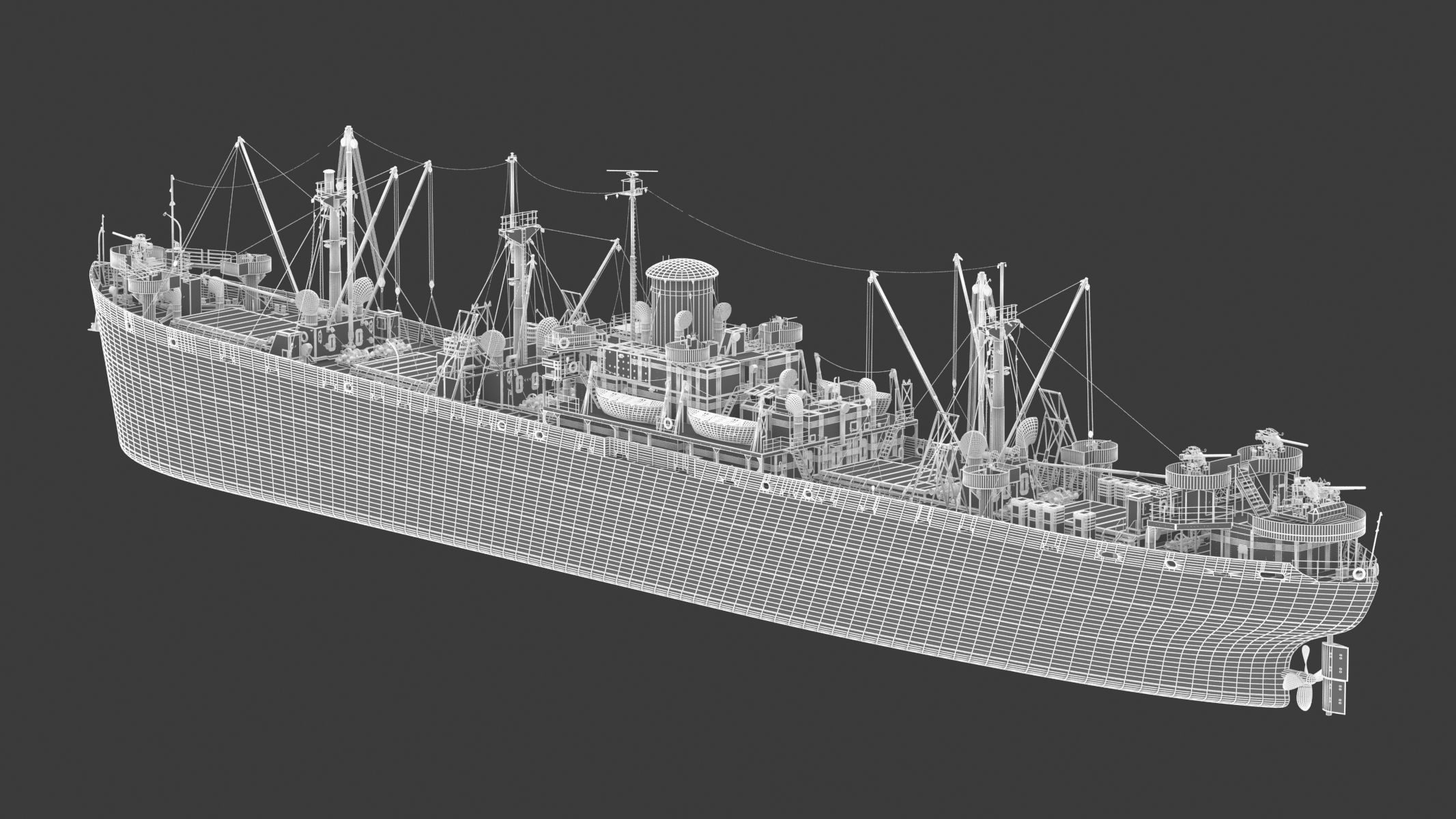 SS John W Brown 3D model_27