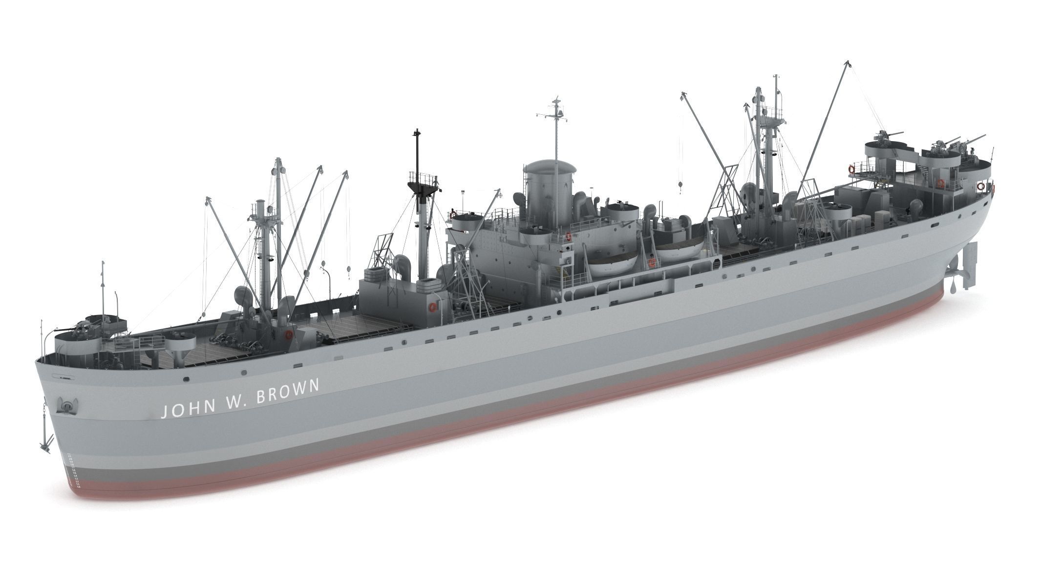 SS John W Brown 3D model_1