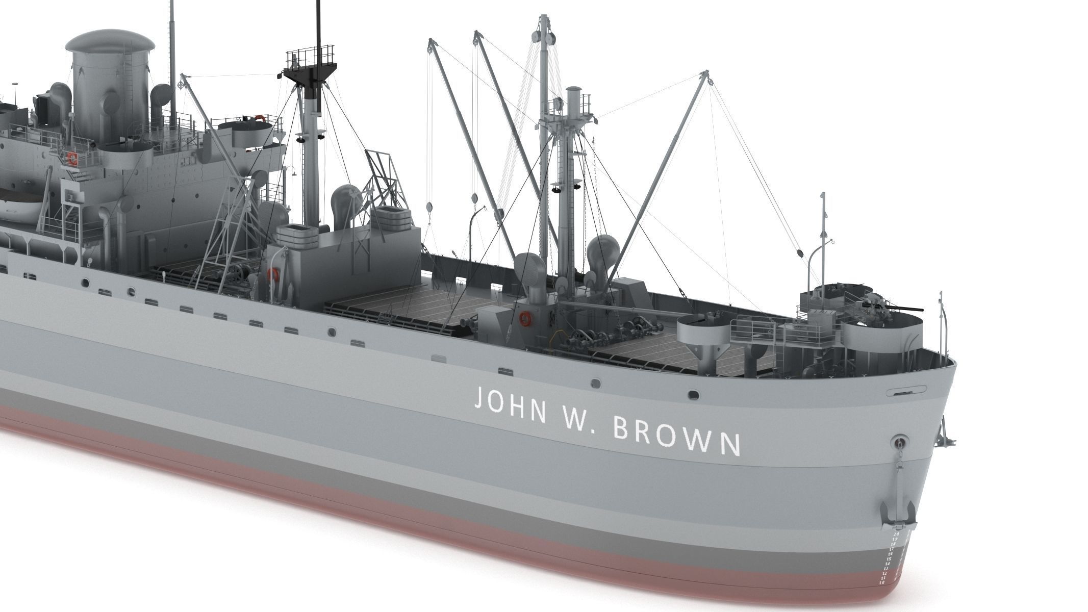 SS John W Brown 3D model_12