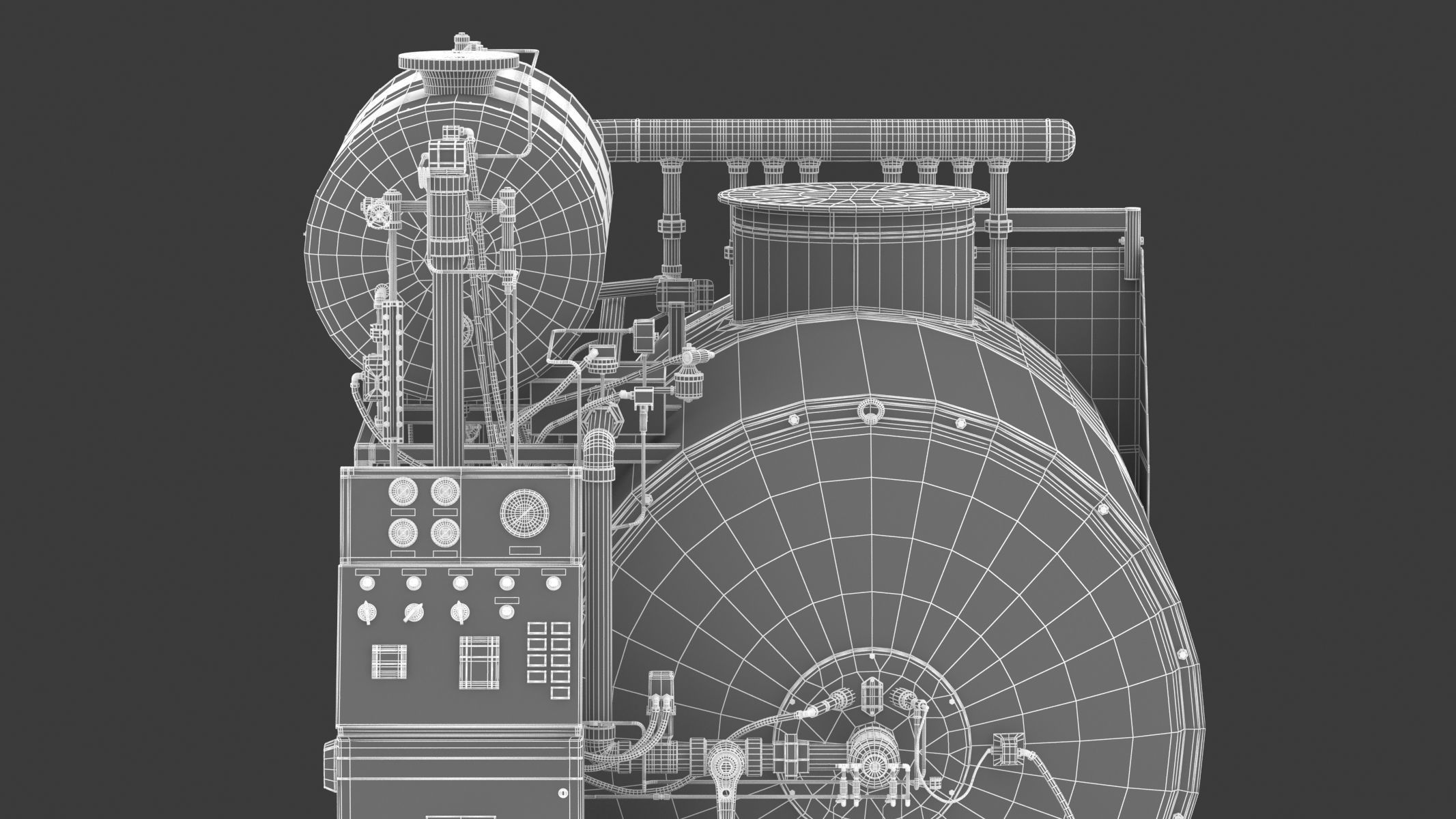 Steam Boiler 3D model_36