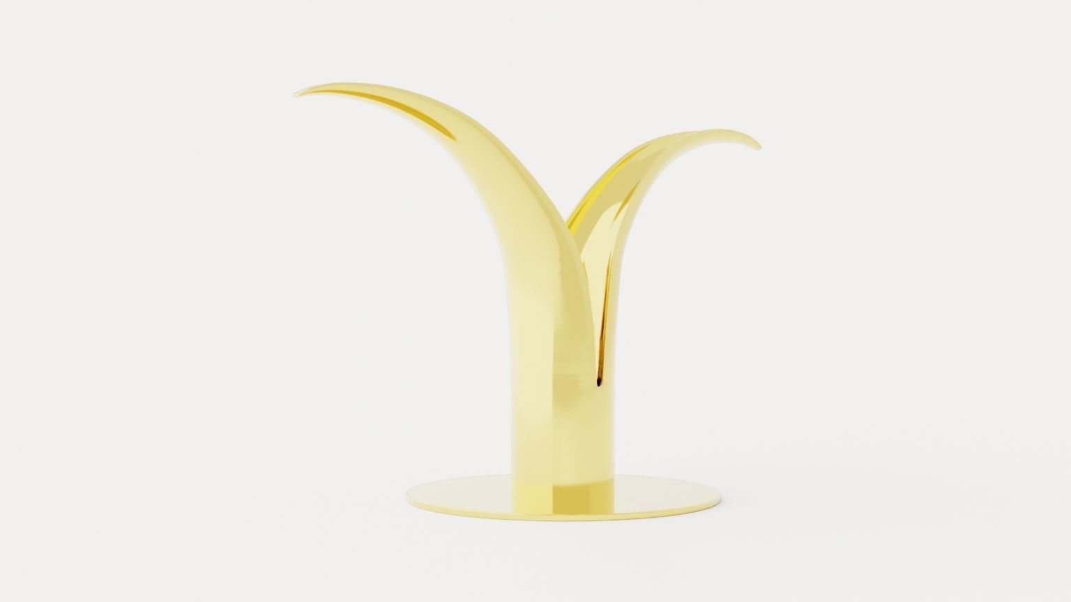 Liljan Candlestick - Brass Low-poly 3D model_1