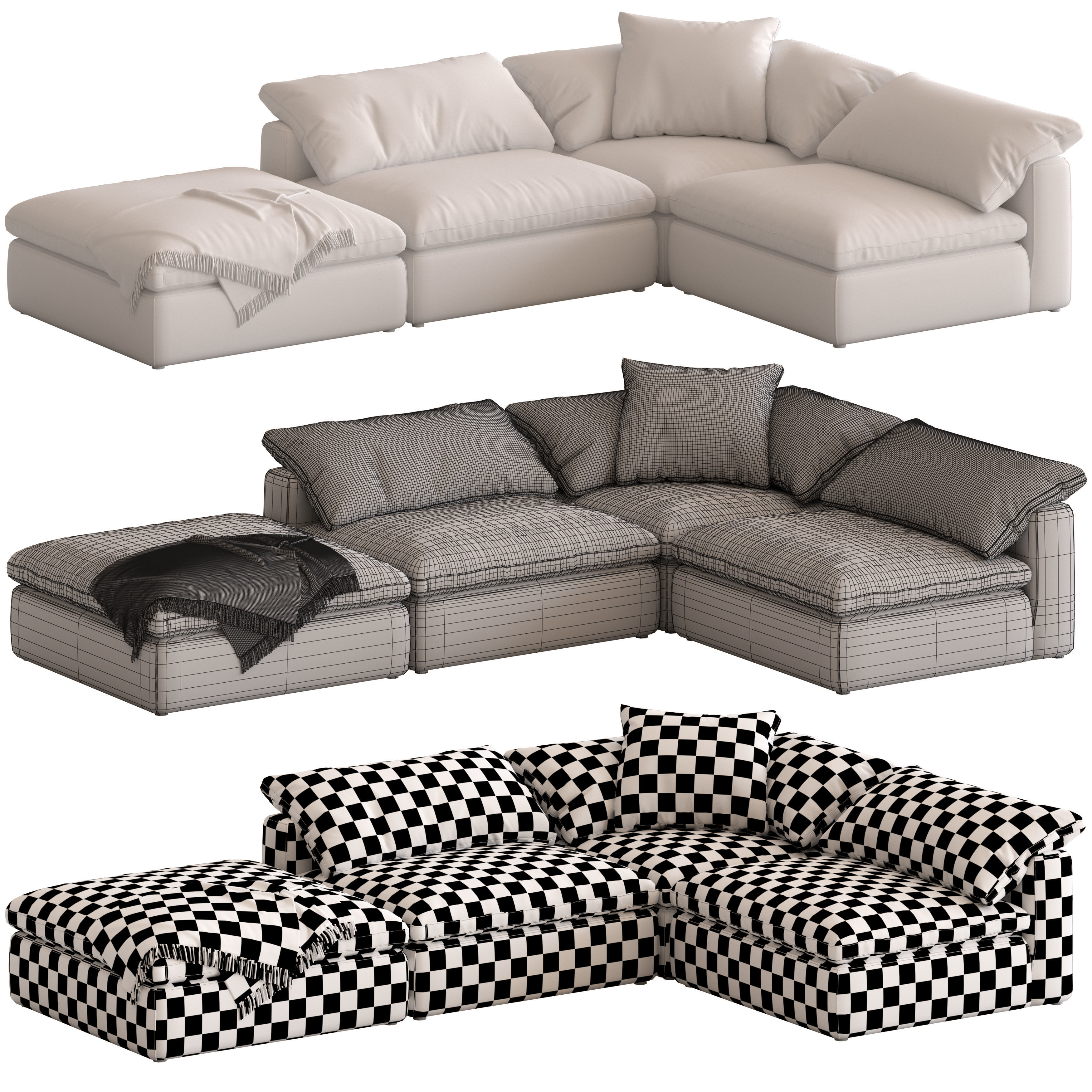 Noble Souls Realm Modular Sofa 3D model_5