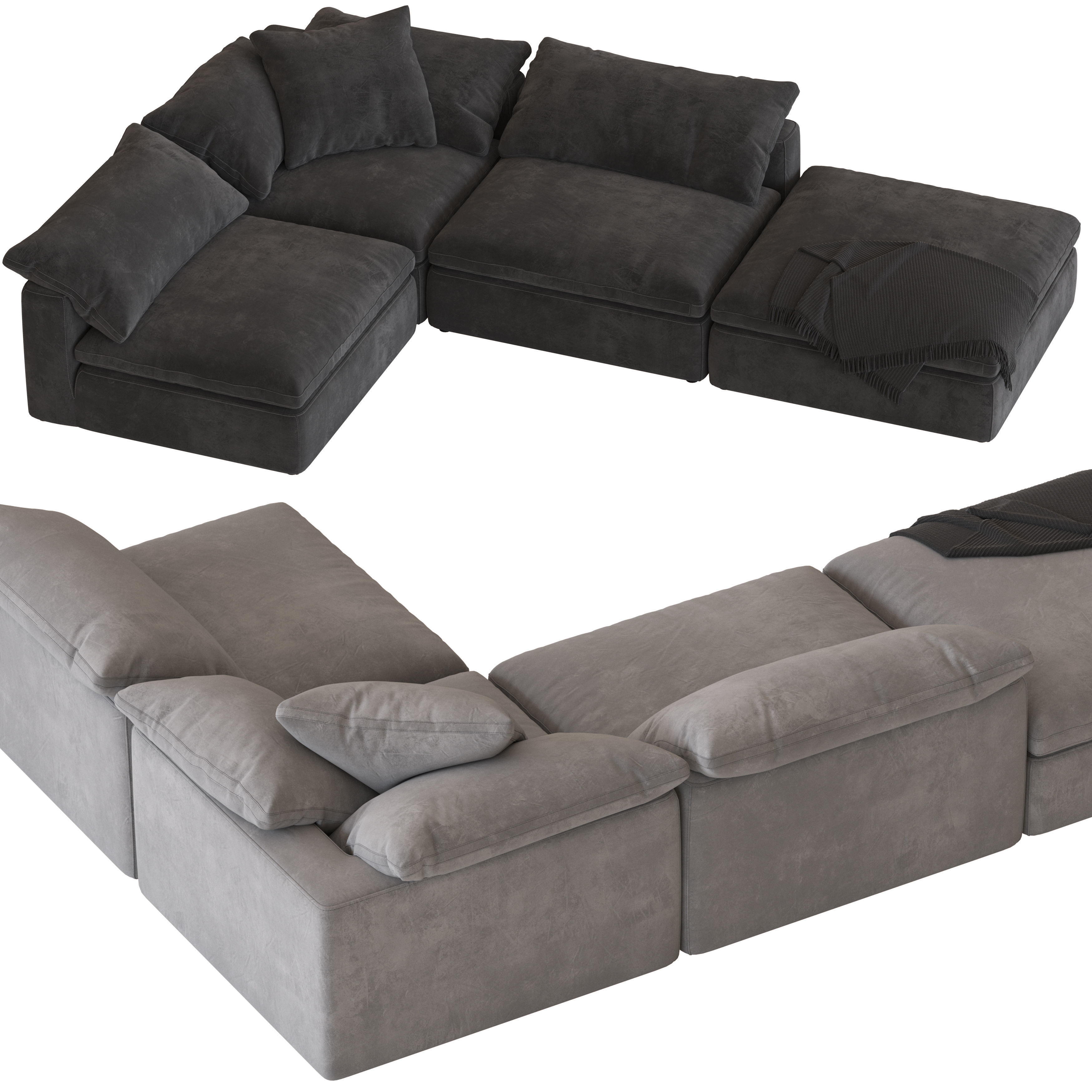 Noble Souls Realm Modular Sofa 3D model_1