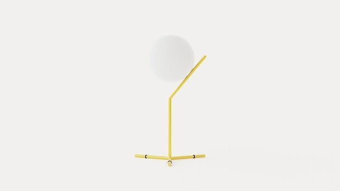 IC Lights T1 Table Lamp High - Brushed Brass Low-poly 3D model