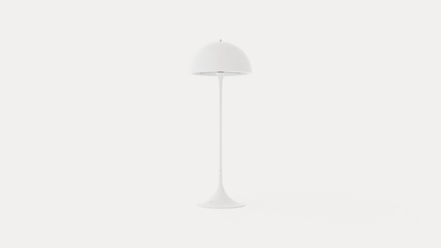 Panthella Floor lamp - White Opal-Acrylic Low-poly 3D model_1