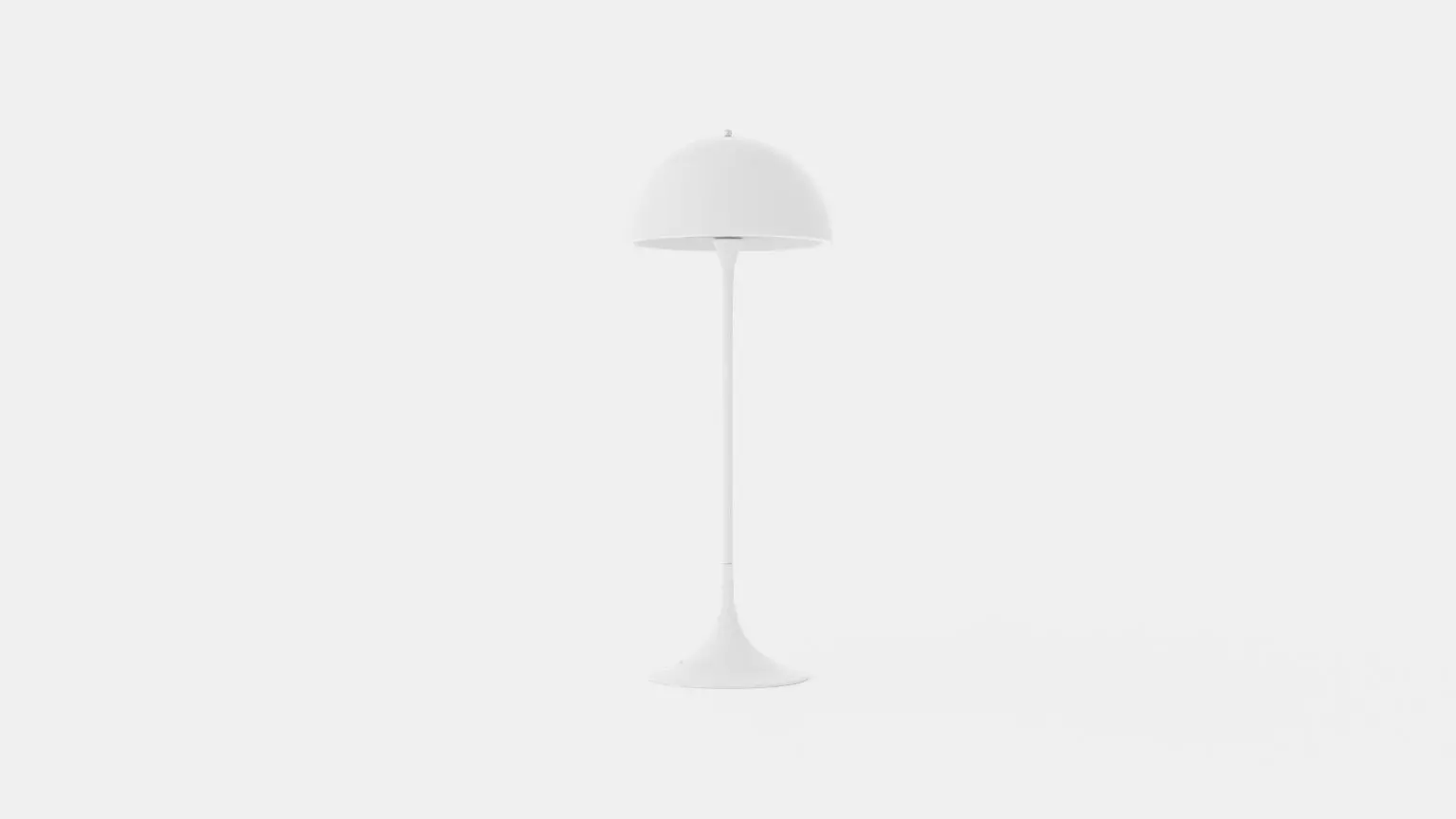 Panthella Floor lamp - White Opal-Acrylic Low-poly 3D model_0