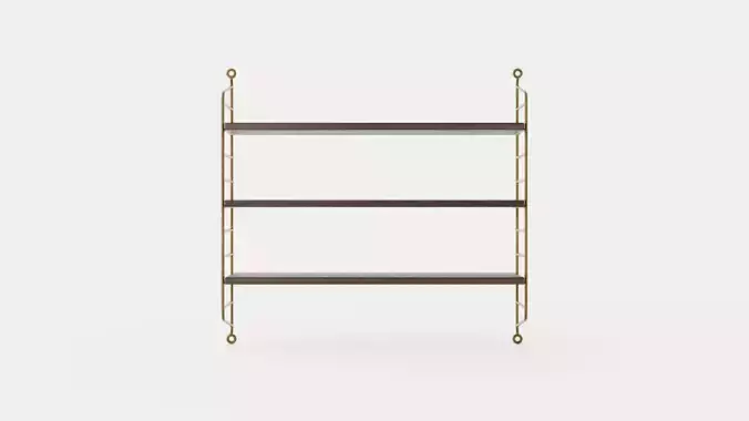 String Pocket Shelf - Oiled Teak