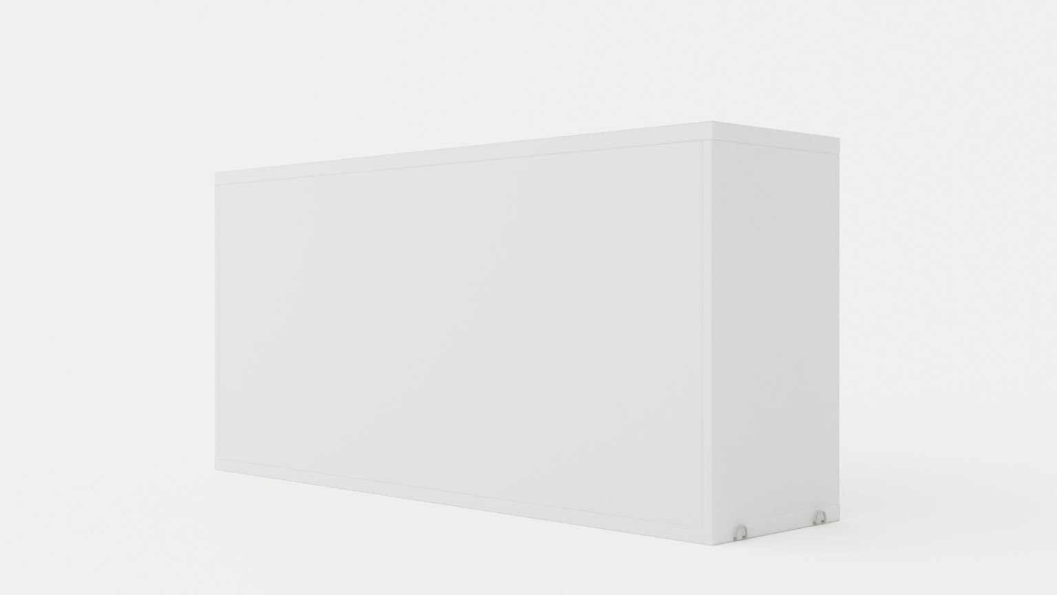 String Cabinet With Mirror Sliding Doors Low-poly 3D model_2