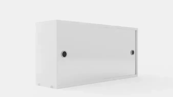 String Cabinet With Mirror Sliding Doors