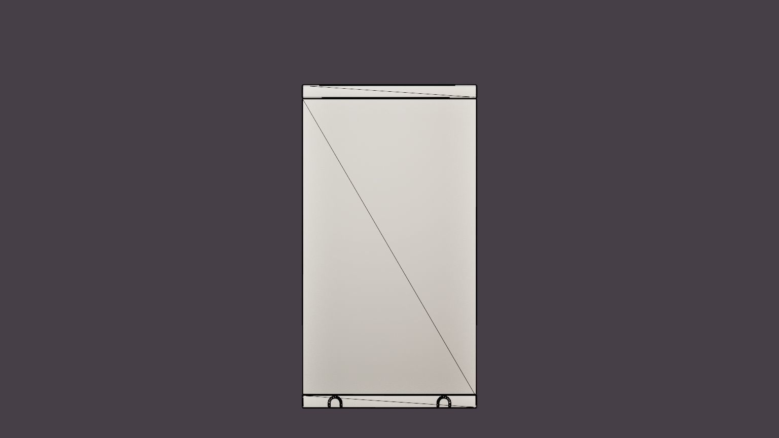 String Cabinet With Mirror Sliding Doors Low-poly 3D model_6