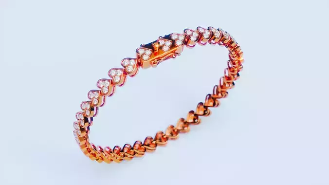 Tennis bracelet box clasp 5 3D print model