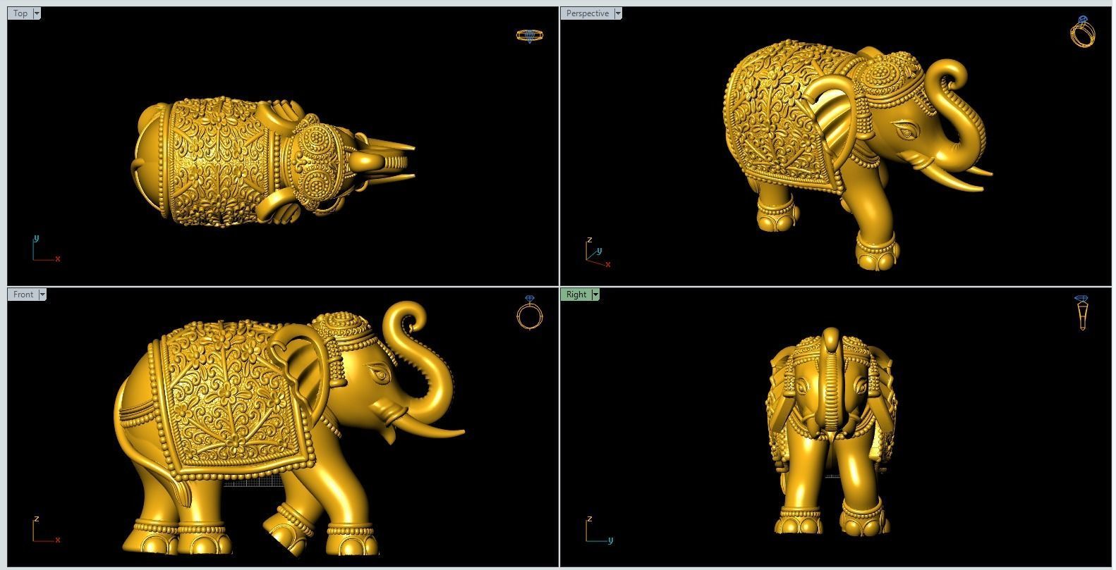 Elephant Artwork-33 3D print model_5