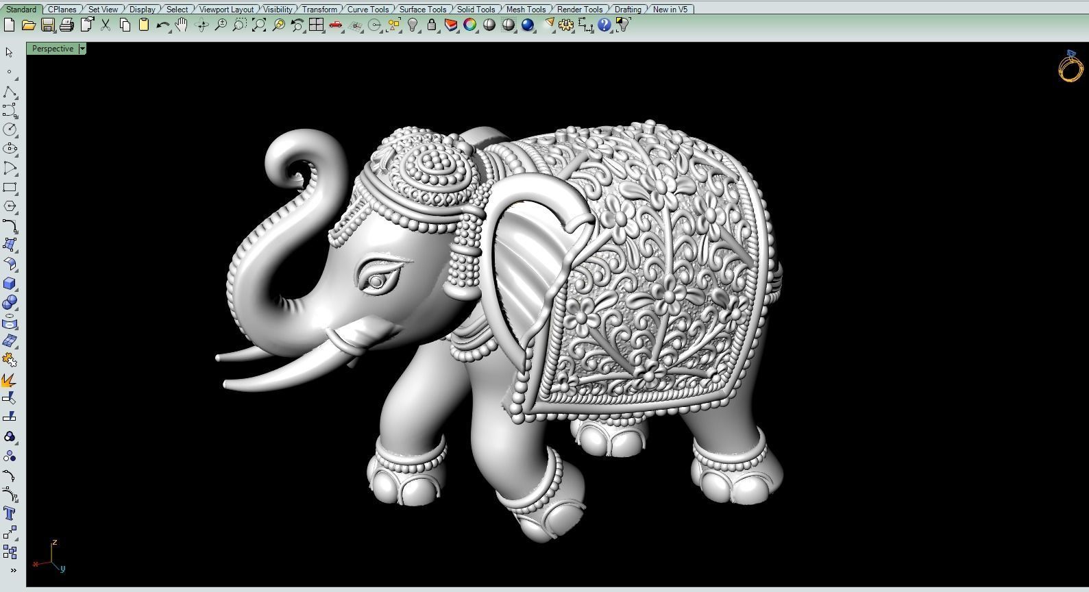 Elephant Artwork-33 3D print model_8