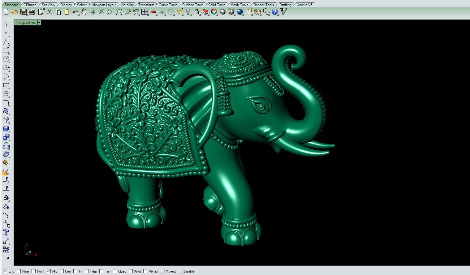 Elephant Artwork-33 3D print model_1