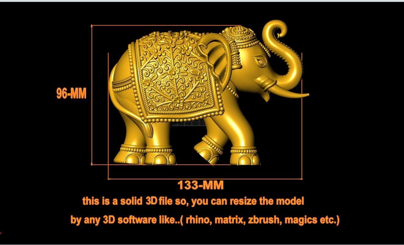 Elephant Artwork-33 3D print model_4