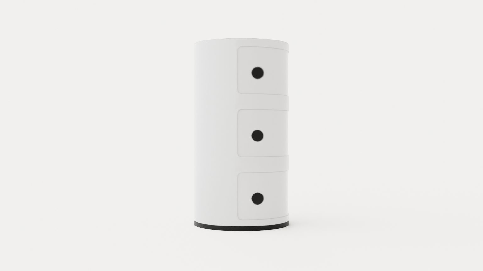 Componibili Storage 3 Compartments - White Low-poly 3D model_1