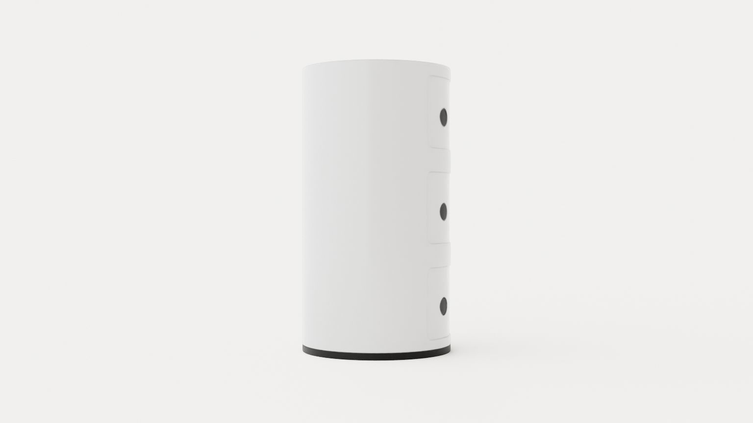 Componibili Storage 3 Compartments - White Low-poly 3D model_2