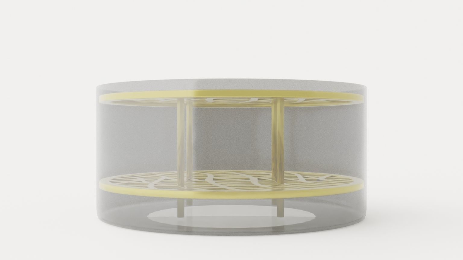 Meadow Vase Large - Brass Low-poly 3D model_1