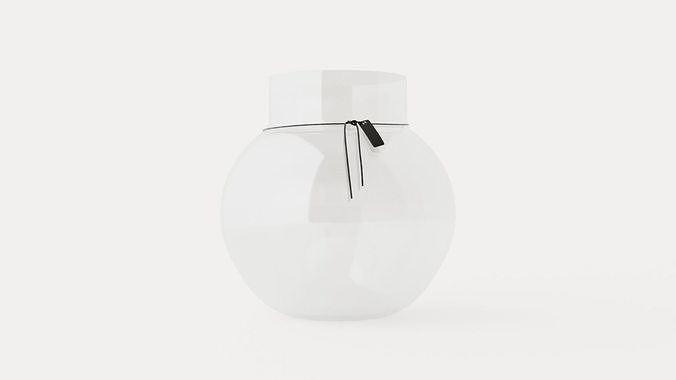 Glass vase Clear Low-poly 3D model